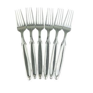 6 x Oneida Berkshire Dinner Forks Stainless 18/10 Glossy 8 1/8” Flatware Fork